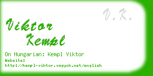 viktor kempl business card